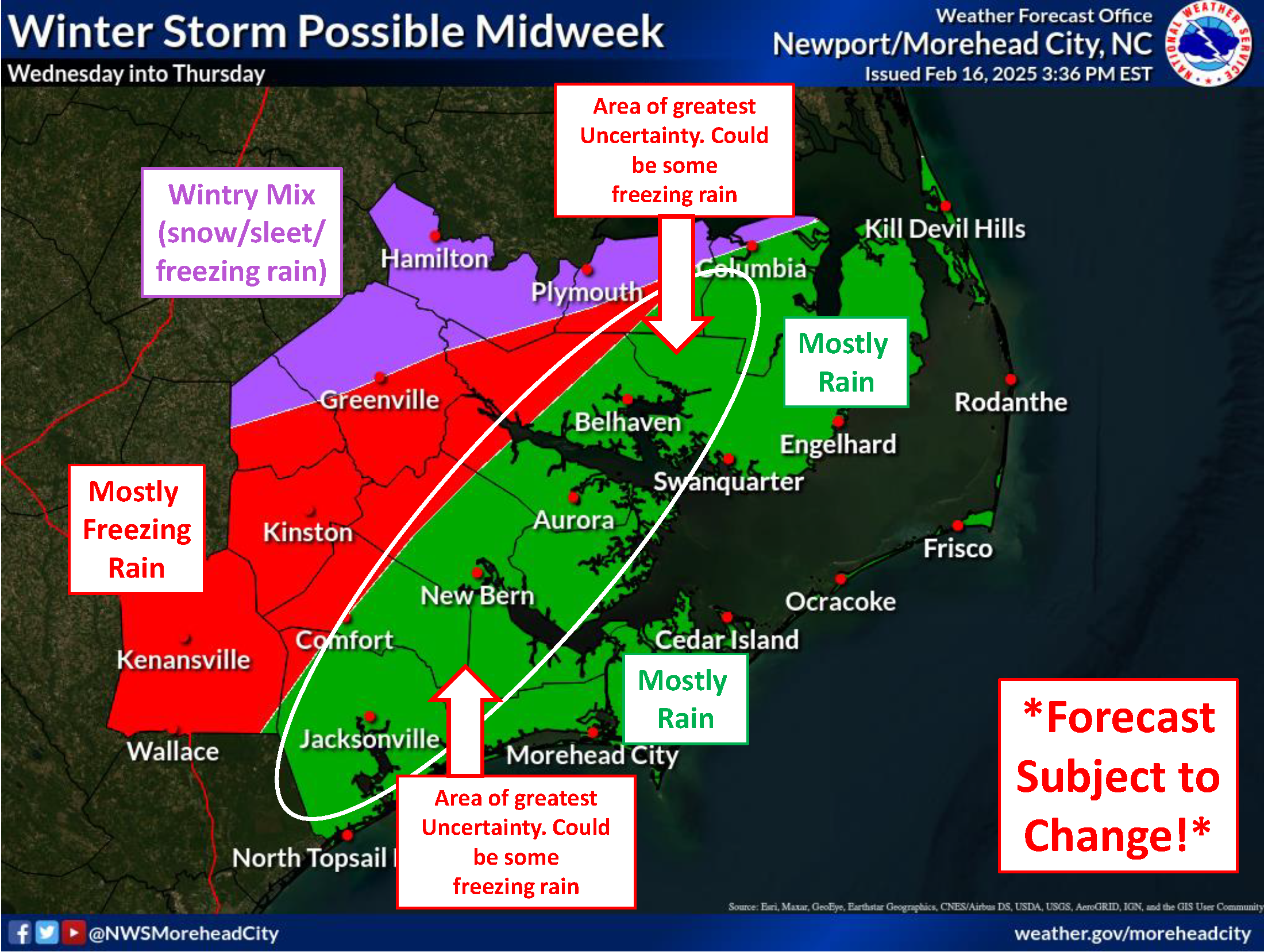 Monday update: NWS Morehead City Monitoring Potential